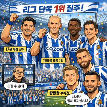 레알 소시에다드, 리그우승을 향해 질주중